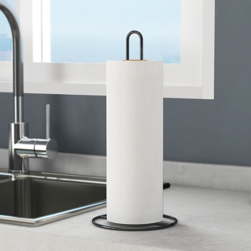 Nordic Simple Paper Towel Rack Hotel Napkin Rack Kitchen Table Vertical Roll Paper Holder Iron Punch-free Roll Paper Towel Rack