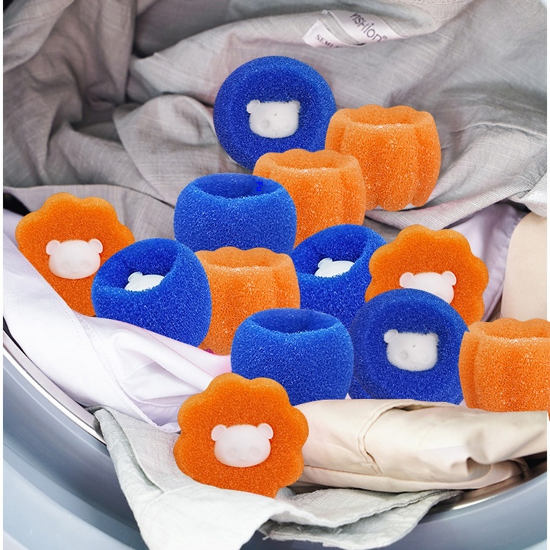 Washing Machine Sponge Cleaning Ball Sticky Hair Decontamination Laundry Anti-entanglement Sponge Laundry Ball Magic Decontamination Cleaning Clothes Ball