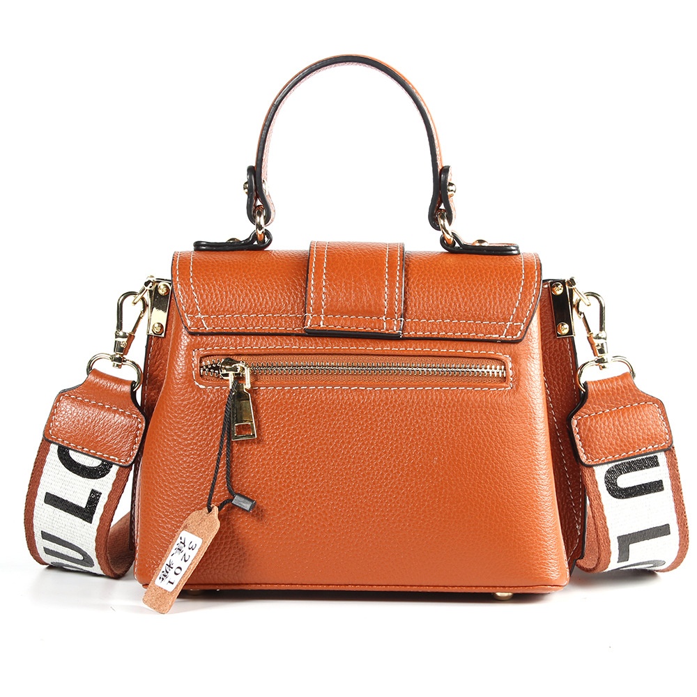 2019 Casual Top Layer Leather Women's Tote Bag Solid Color Double Shoulder Strap Women's Handbag