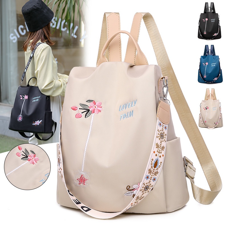 Oxford Cloth Anti-theft Backpack Foreign Trade Korean Version Versatile Dual-purpose Small Backpack Ladies Schoolbag