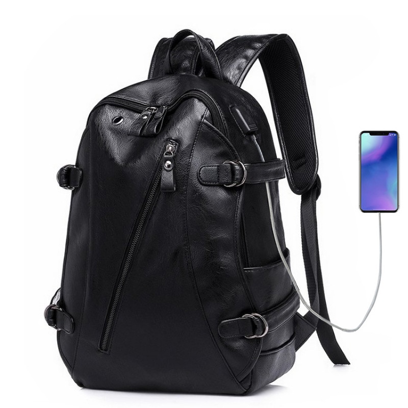 Backpack Men's Schoolbag Men's Fashion Youth Simple Leisure Travel Large Capacity Student Backpack Computer Bag