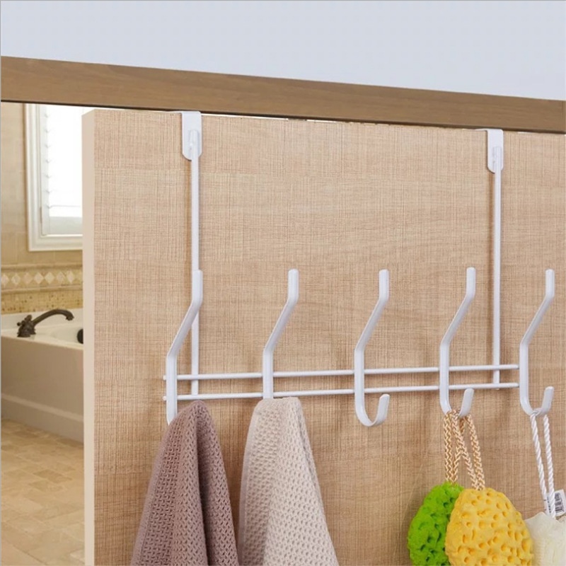 Simple Iron Hook Household Punch-free Clothes Hook Creative Detachable Door Behind The Coat Rack
