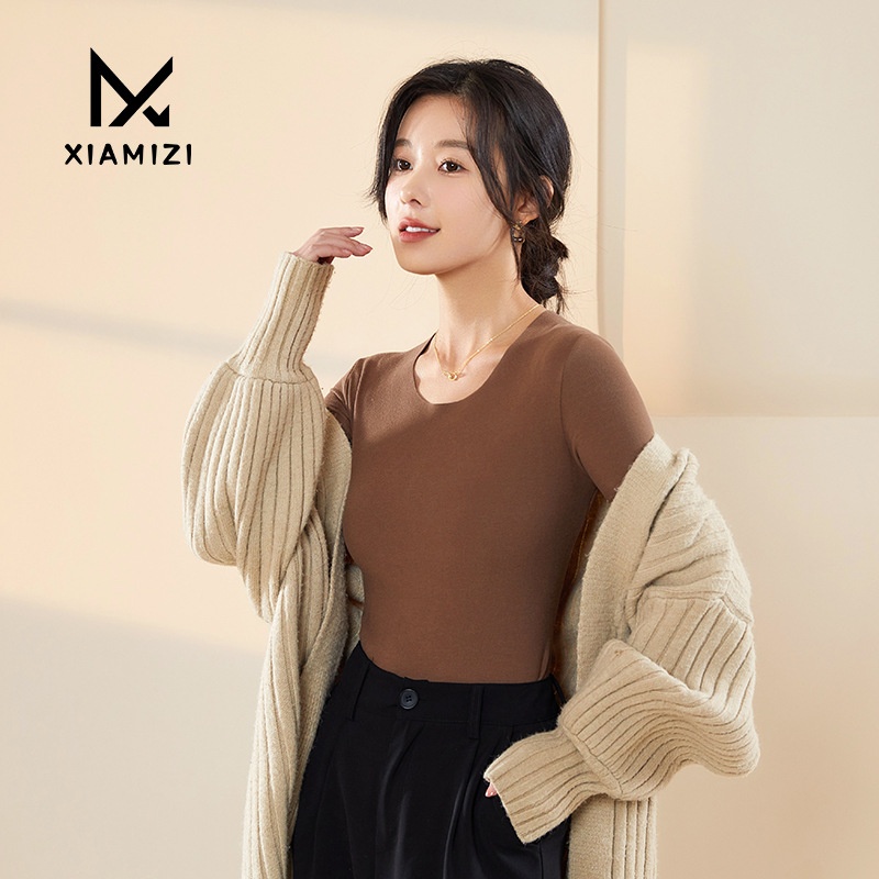 Autumn And Winter Korean Women's Pullover Round Neck Slim Fit All-match Bottoming Sweater Women's Long-sleeved Knitted Sweater Women's Clothing