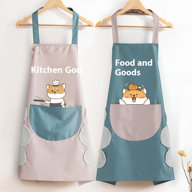 Apron Household Kitchen Waterproof And Oil-proof Women's Summer Thin Work Clothes Cooking Waist Internet Celebrity