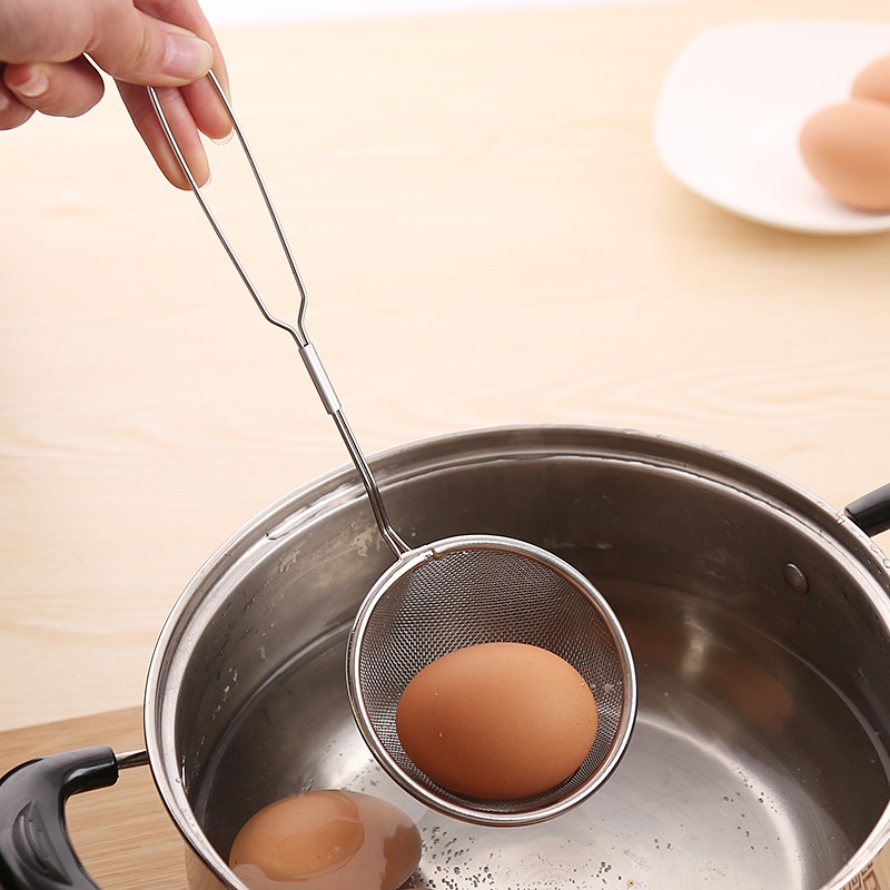 Kitchen Hanging Frying Net Drain Stainless Steel Oil Grid Residue Scoop Drain Net Small Oil Filter Spoon