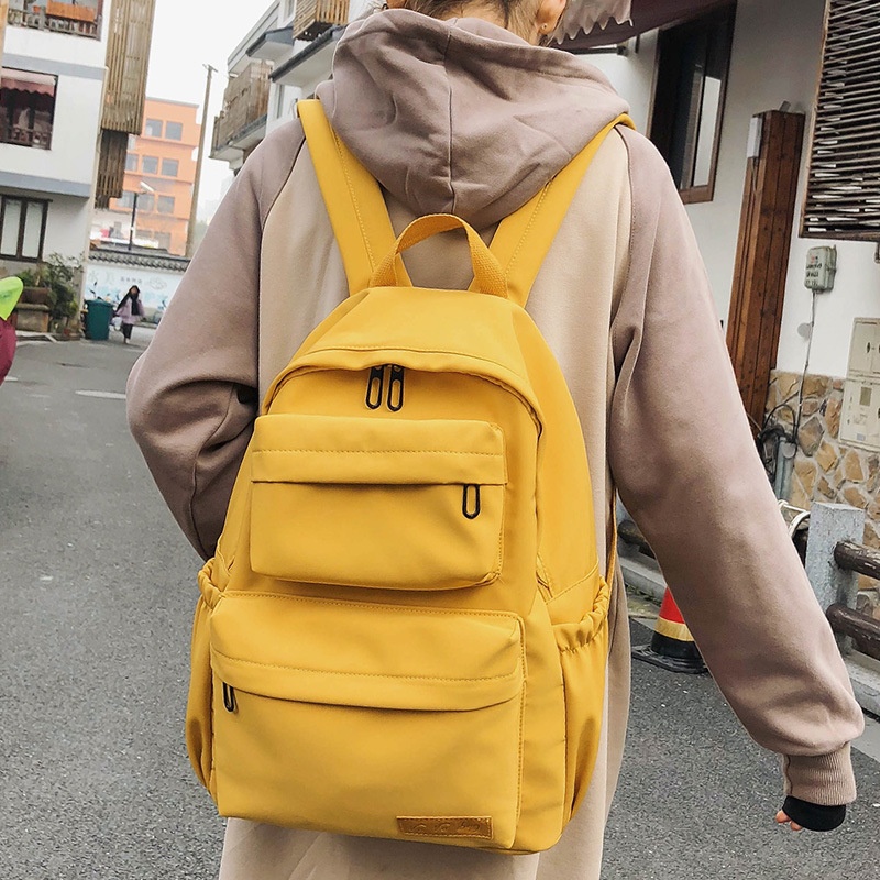 Schoolbag For Female College Students Korean Version High School Campus Vintage Sense Girly Brand Simple Backpack