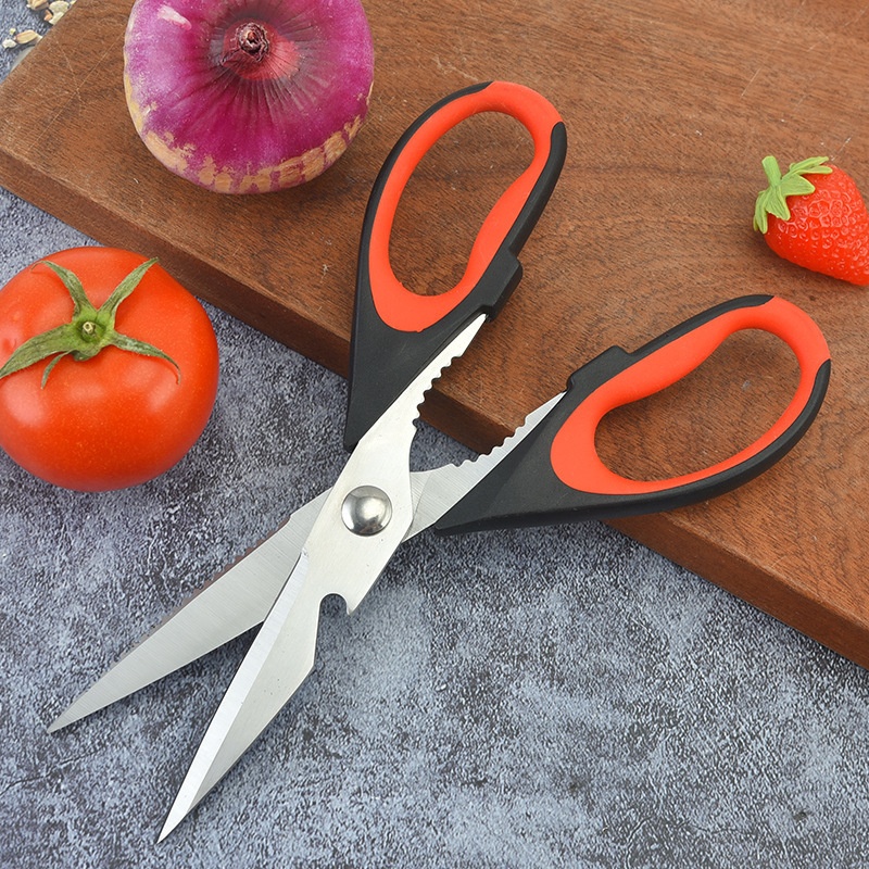 Household Stainless Steel Chicken Bone Scissors With Scissors Set Kitchen Scissors Can Clamp Walnuts Food Scissors Stainless Steel Kitchen Scissors