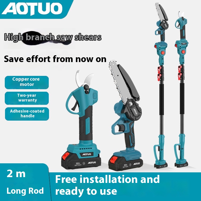 High Branch Shears High Branch Saw Telescopic High Altitude Shears Electric Brushless Pruning Shears Saw Extended High Branches Thick Branches Garden Fruit Trees