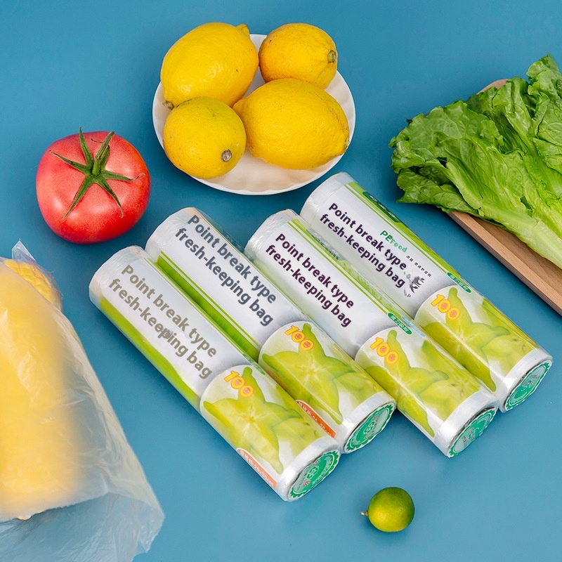 Food Preservation Bag Large Roll Household Kitchen Stretch Film Preservation Paper Refrigerator Fruit Food Storage Food Bag