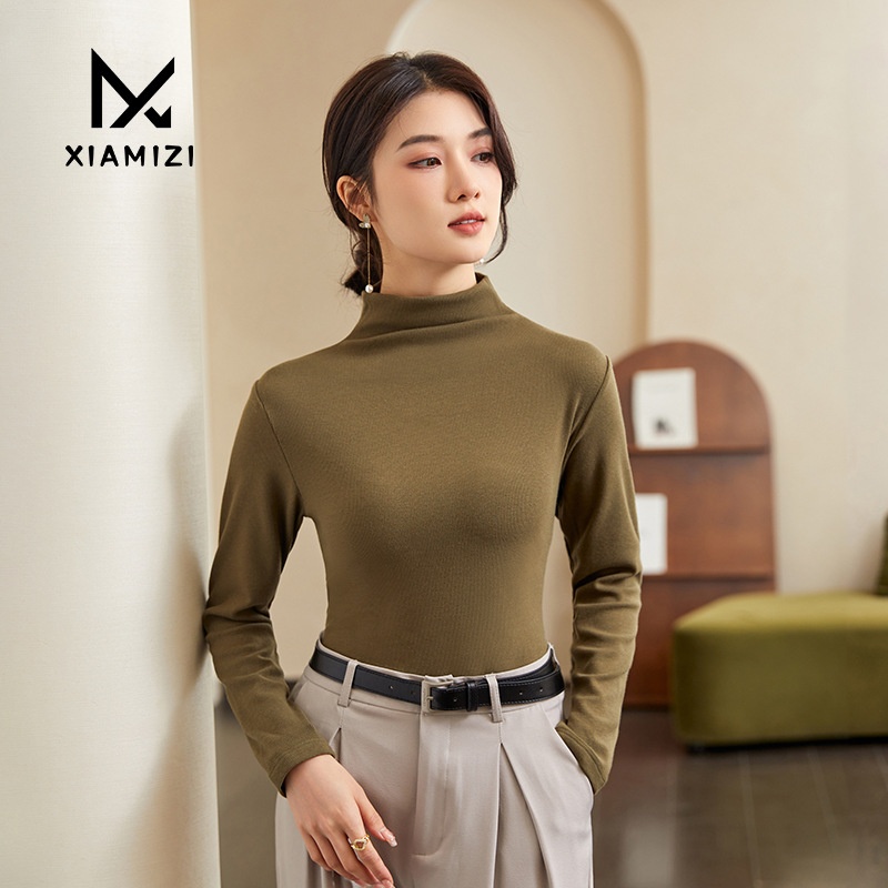 Autumn And Winter Fashion Half-high Collar Bottoming Shirt Women's Inner Sweater Slim Fit Knitted Tops Women's Clothing