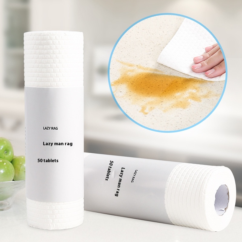 50 Pieces Of Disposable Thick Lazy Rags,Household Non-linting Absorbent Scouring Pads,Kitchen Free-wash Cleaning Rags