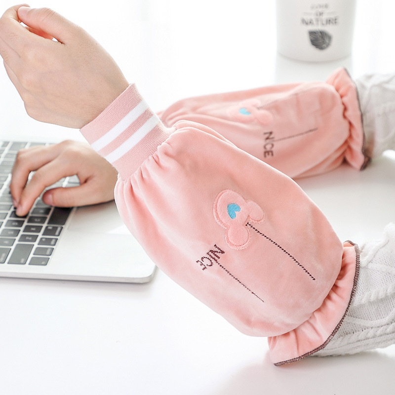 Korean Fashion Sleeves For Women Cute Autumn And Winter Personality Student Sleeves Kitchen Anti-fouling Adult Work Long Sleeves