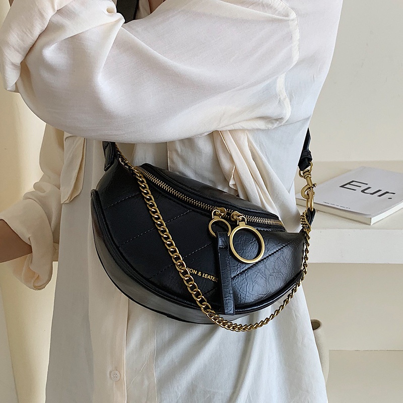 Autumn And Winter Bags For Women Waist Bag Korean Style Fashion All-match Chain Shoulder Crossbody Chest Bag