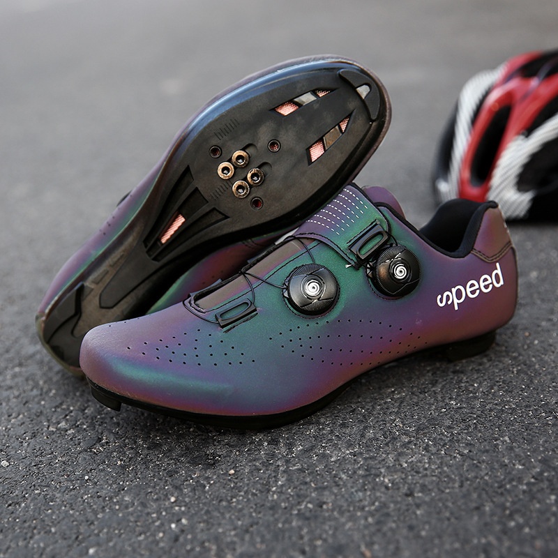 Lockable Cycling Shoes,Lock Shoes,Men's And Women's Road Bicycle Power Shoes,Mountain Cycling Colorful