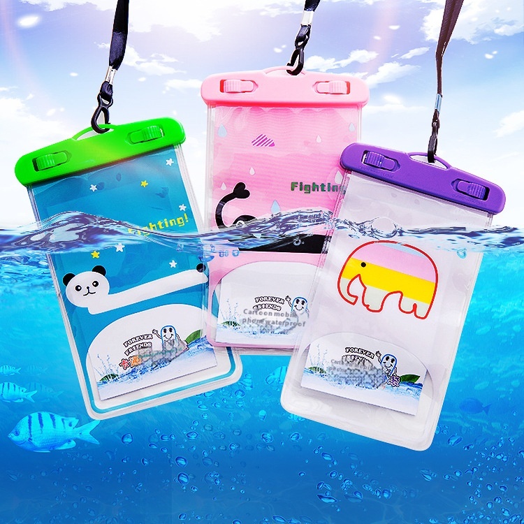 Cartoon Mobile Phone Waterproof Bag Large Outdoor Apple Mobile Phone Photo Transparent Waterproof Mobile Phone Case