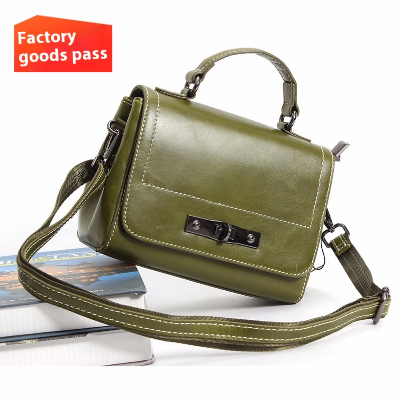 2019 Retro Style Genuine Leather Women's Tote Bag First Layer Cowhide Fashion Women's Handbag