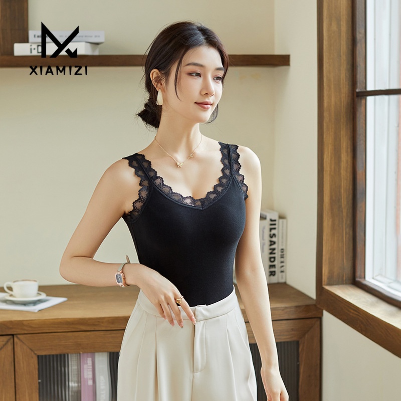 Autumn And Winter Small Camisole Tops For Women,Sleeveless Inner Wear,Sexy Lace Outer Wear Bottoming Shirt,y Women's Clothing