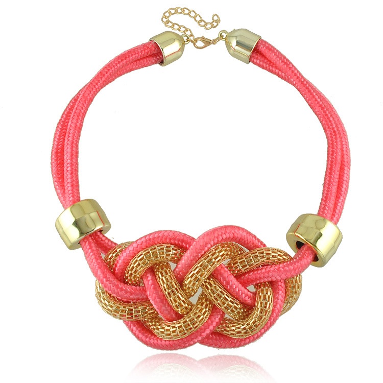National Retro Fashion All-match Necklace PUBraided Twisty Women's Collar European And American Jewelry Accessories