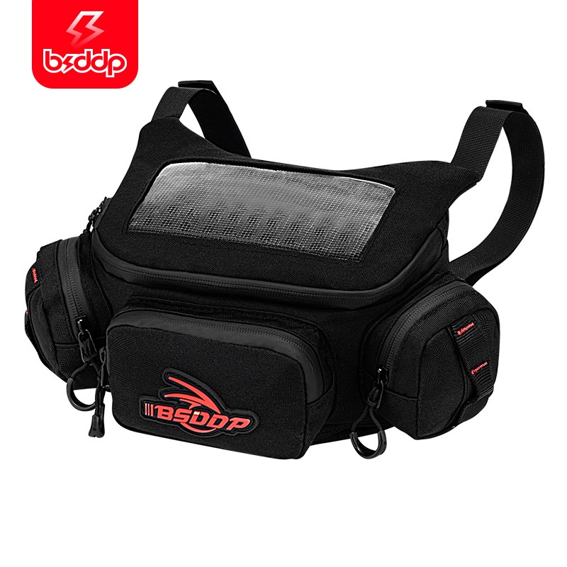 BSDDPMotorcycle Front Bag Electric Vehicle Navigation Front Bag Waterproof Large Capacity Multi-function Riding Waist Bag