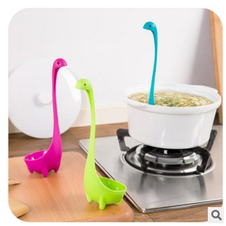 Mao Xiaolan Creative Home Kitchen Supplies Loch Ness Monster Large Soup Spoon Long Handle Standable Or Hangable Large Soup Spoon-3 Colors