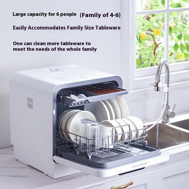 BLUECETIBlue Whale Desktop Dishwashertallation-free Household Small Automatic Drying Maternal And Infant Disinfection And Sterilization