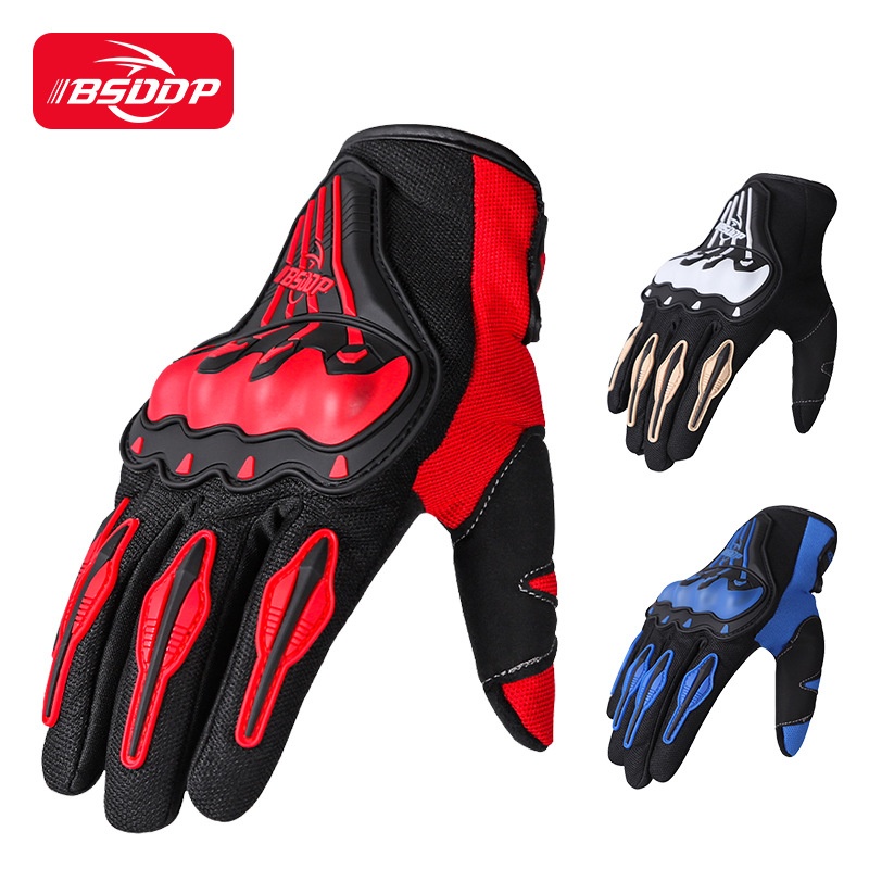 SDirect Outdoor Riding Full Finger Gloves Men And Women Four Seasons Breathable Motorcycle Safety Protection Gloves Summer