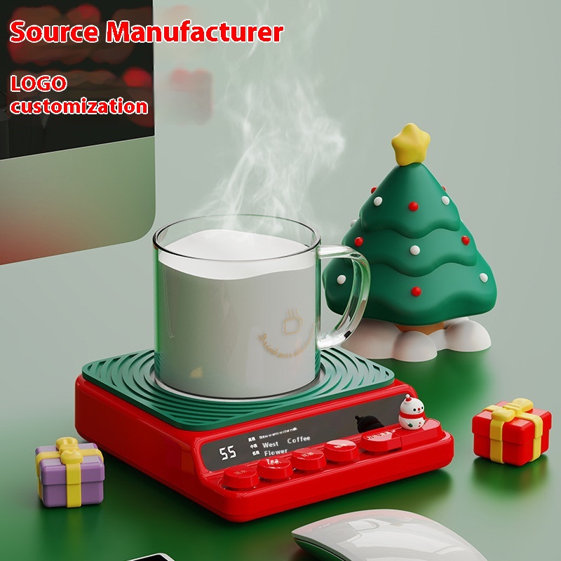 Christmas Warming Cup Mat Smart Heat Preservation Constant Temperature Warming Cup Mat Heating Milk Hot Coffee Home Office Gift