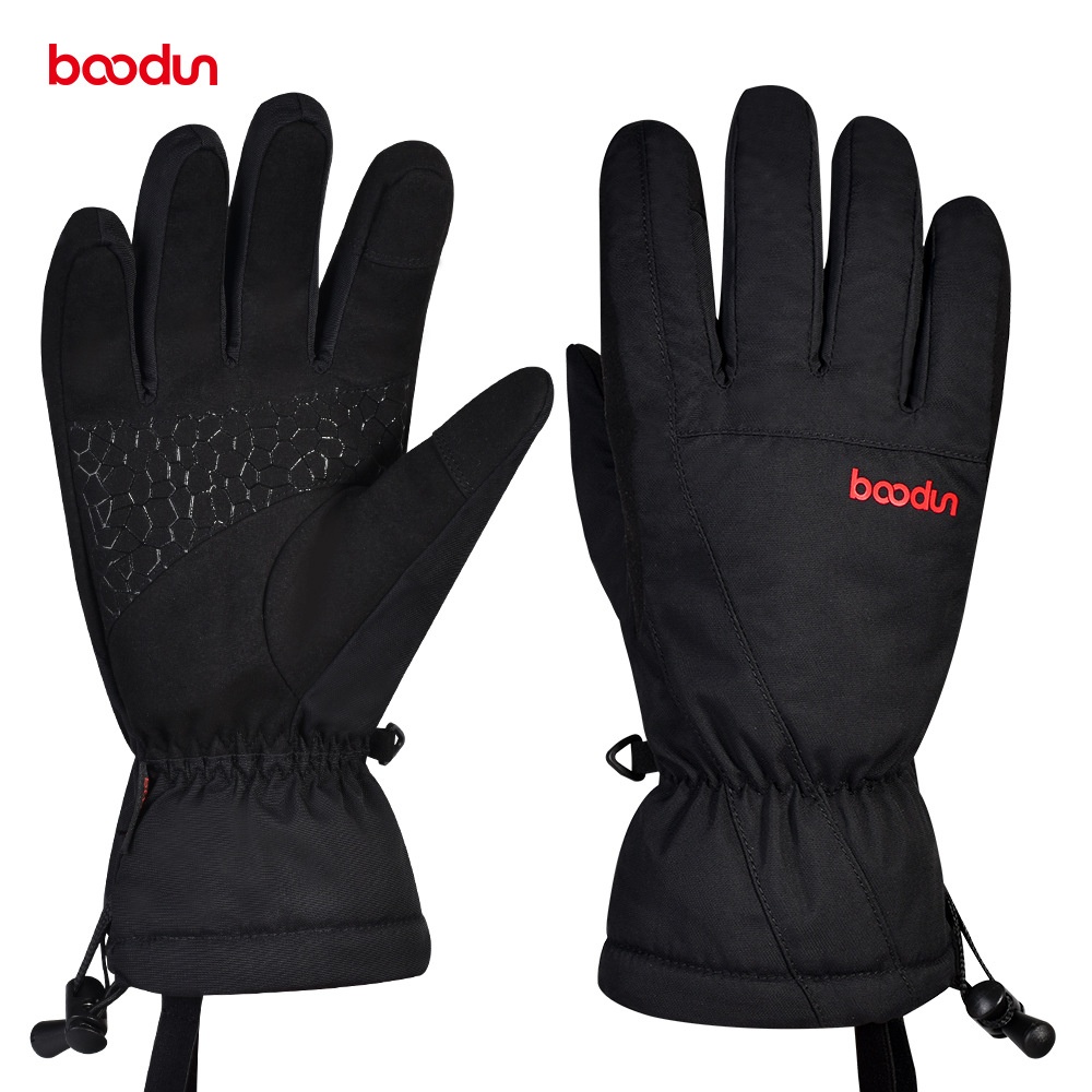 BOODUN/Bodon Five-finger Ski Gloves Windproof And Waterproof Palm Silicone Finger Touch Screen Warm Gloves