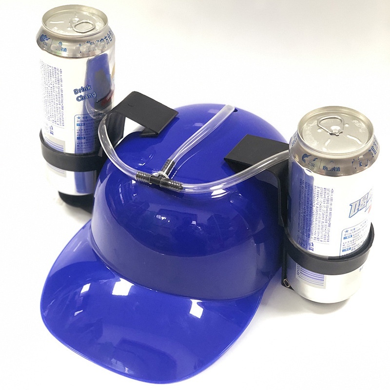 Lazy Creative Beer Drink Hat Birthday Party Outdoor Artifact Beer Hat Lazy Drink Helmet Hat
