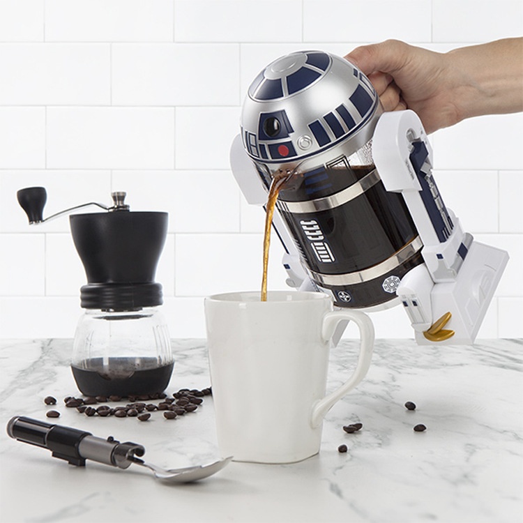 Creative R2 D2 Robot Household Mini Hand Brewing Coffee Machine Thermos Coffee Pot Mocha French Press Pot