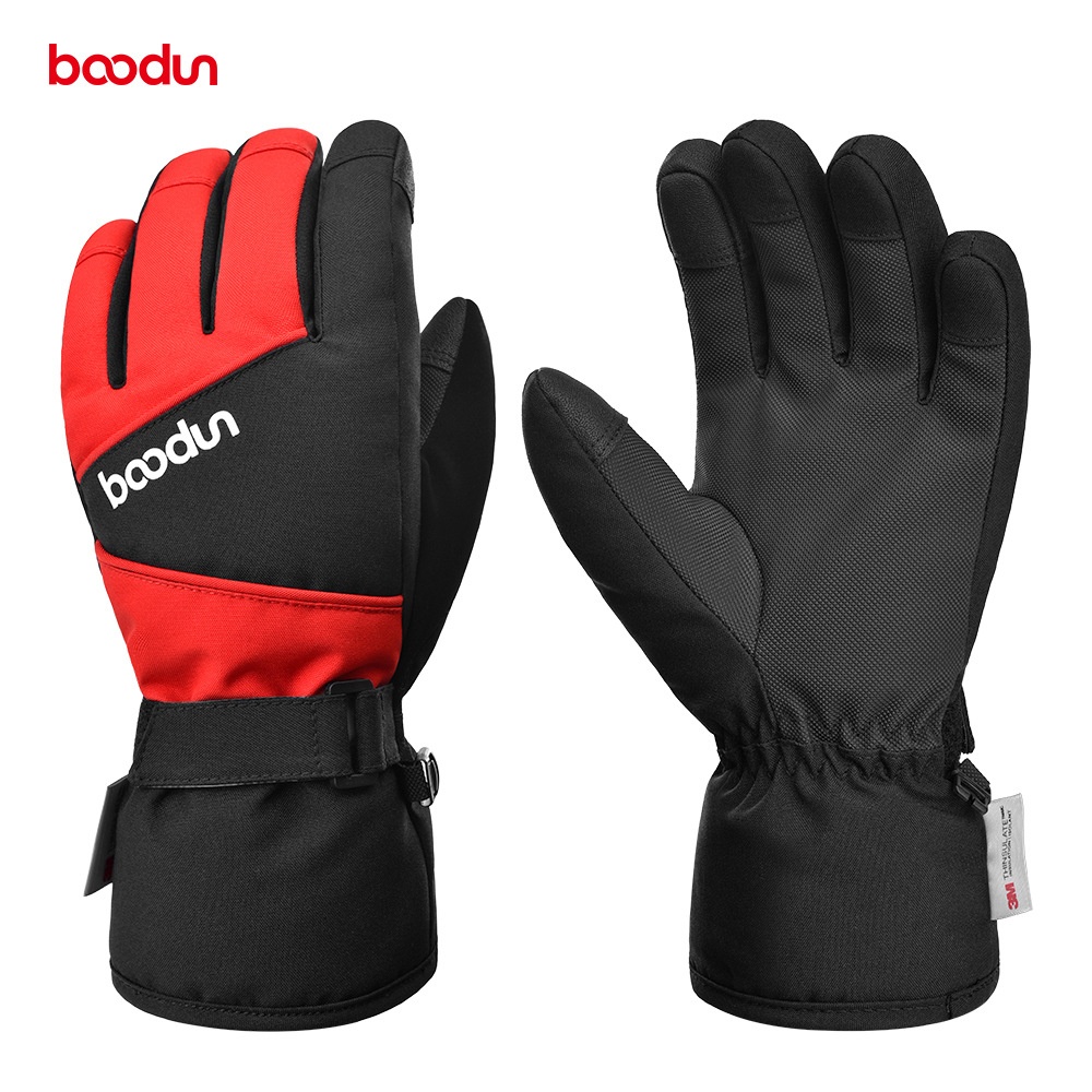 BOODUN/Boton Gloves Winter Children's Ski Gloves Thulate Outdoor Five-finger Warm Gloves