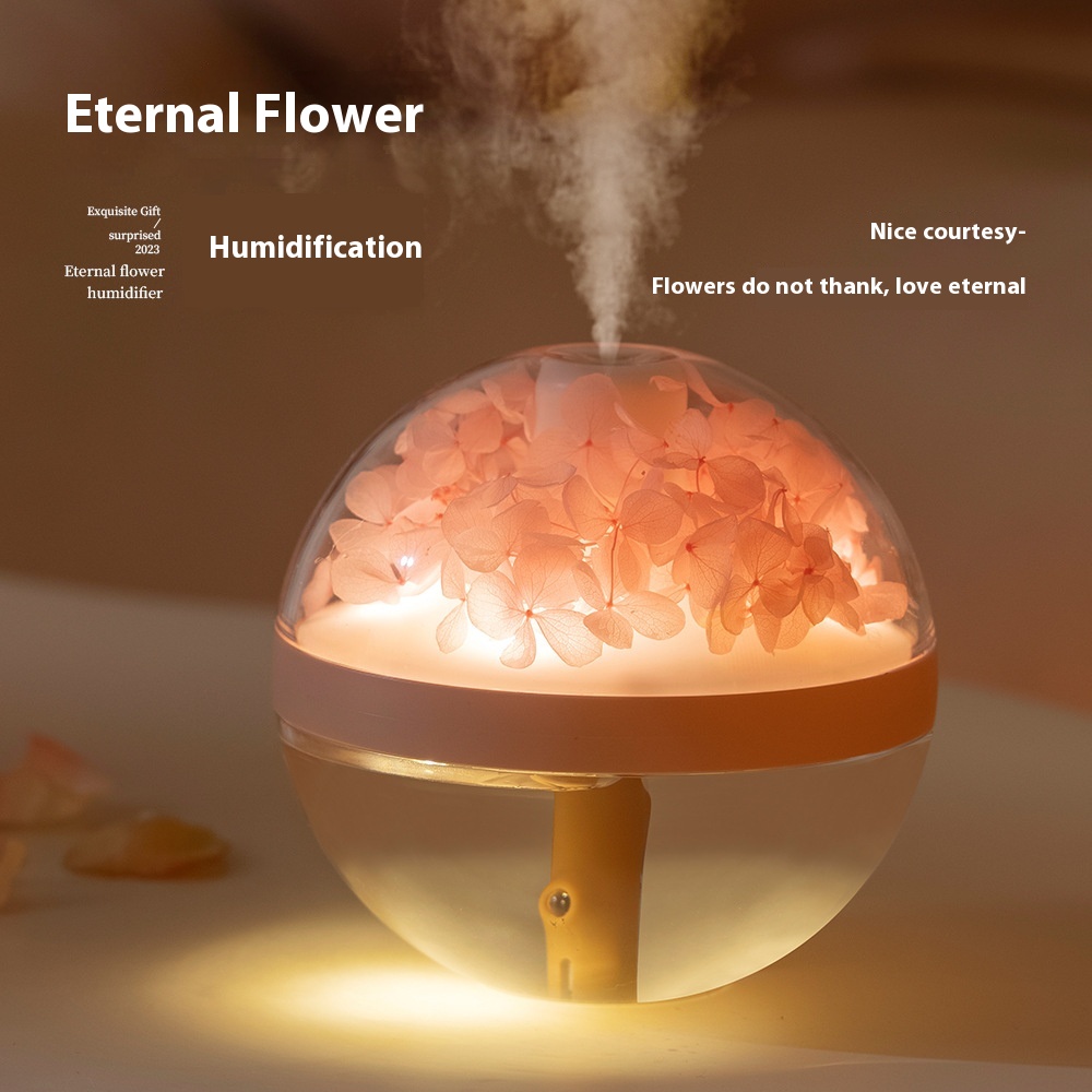 Lele Duo Eternal Flower Humidifier Mini Small Bedroom Desktop Atomization Humidification Teacher's Day Creative Gift
