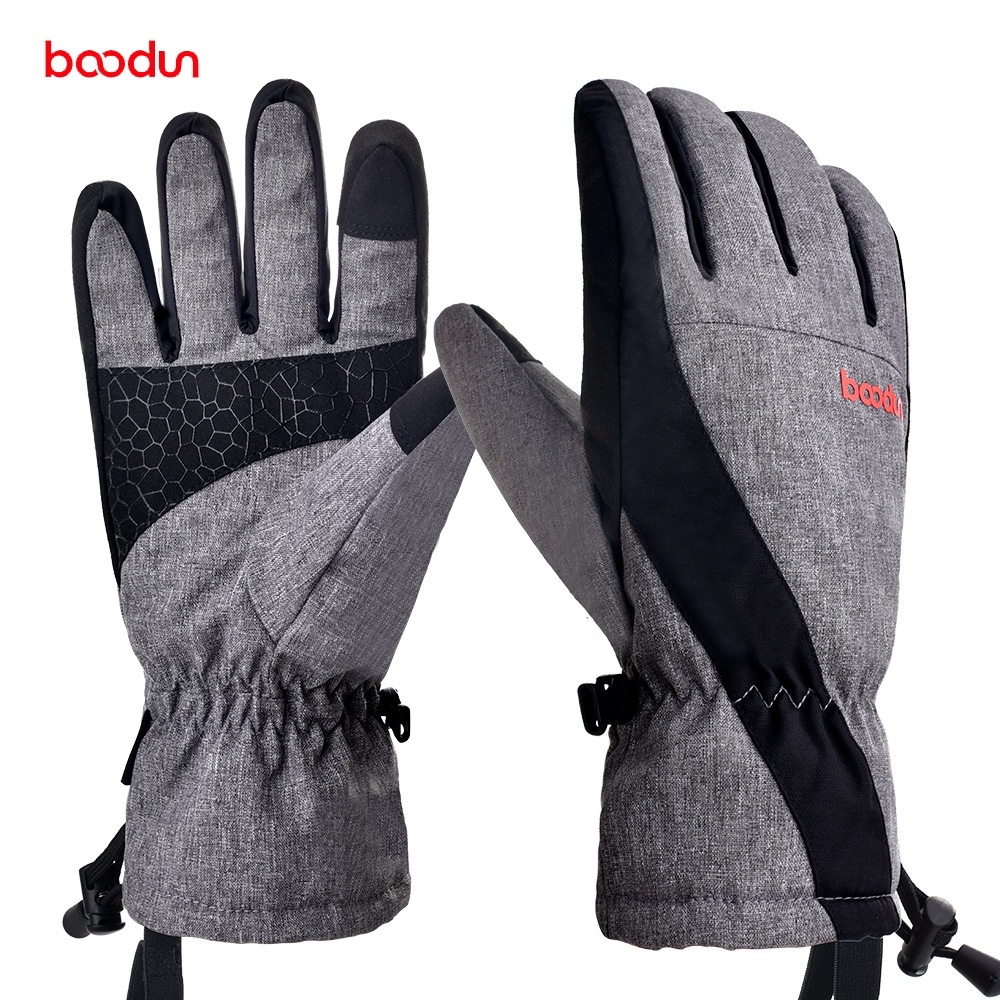 BOODUN/Bodon Five-finger Ski Gloves Waterproof Non-slip Touch Screen Warm Ski Gloves