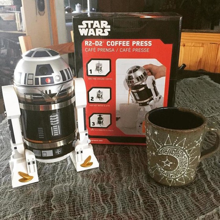 Star Wars R2-D2 Robot Coffee Pot Home Mini Hand-Poured Coffee Maker Mocha French Press Gift