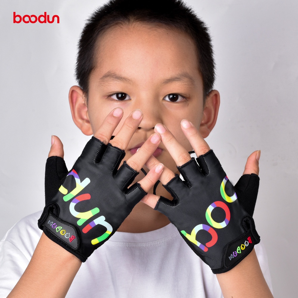 BOODUN/Boton Children's Cycling Gloves Outdoor Sports Half-finger Non-slip Balance Bike Gloves