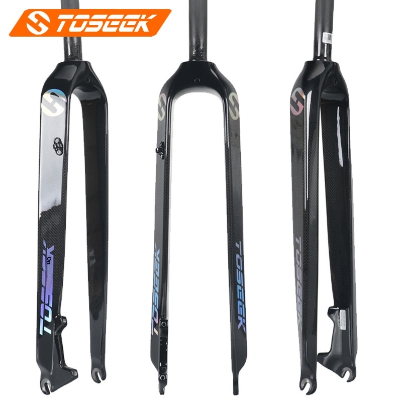 Colorful Laser Marked Straight Tube26/27.5/29 Inch Disc Brake Full Carbon Fiber Mountain Bike Hard Fork Bicycle Front Fork