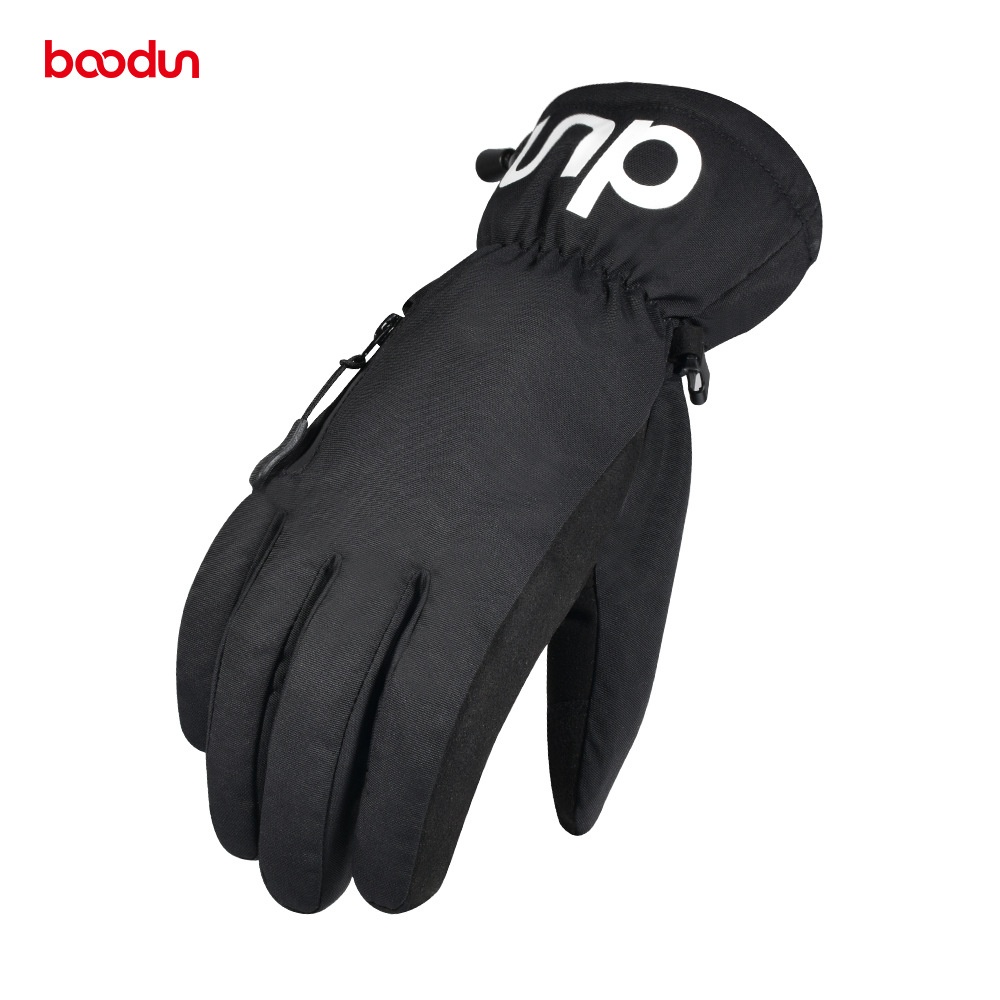 Boodun Creative Zipper Ski Gloves Winter Waterproof Thick Warm Outdoor Touch Screen Gloves