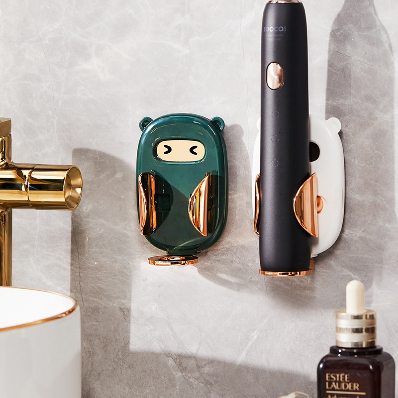 Light Luxury Electric Toothbrush Holder Wall-mounted Punch-free Toothbrush Gravity Sensor Multi-function Retractable Toothbrush Holder Storage Rack