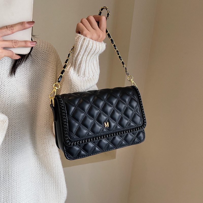 Diamond Embroidery Women's Bag Korean Style Fragrance Fashion Shoulder Bag High-end Versatile Crossbody Bag