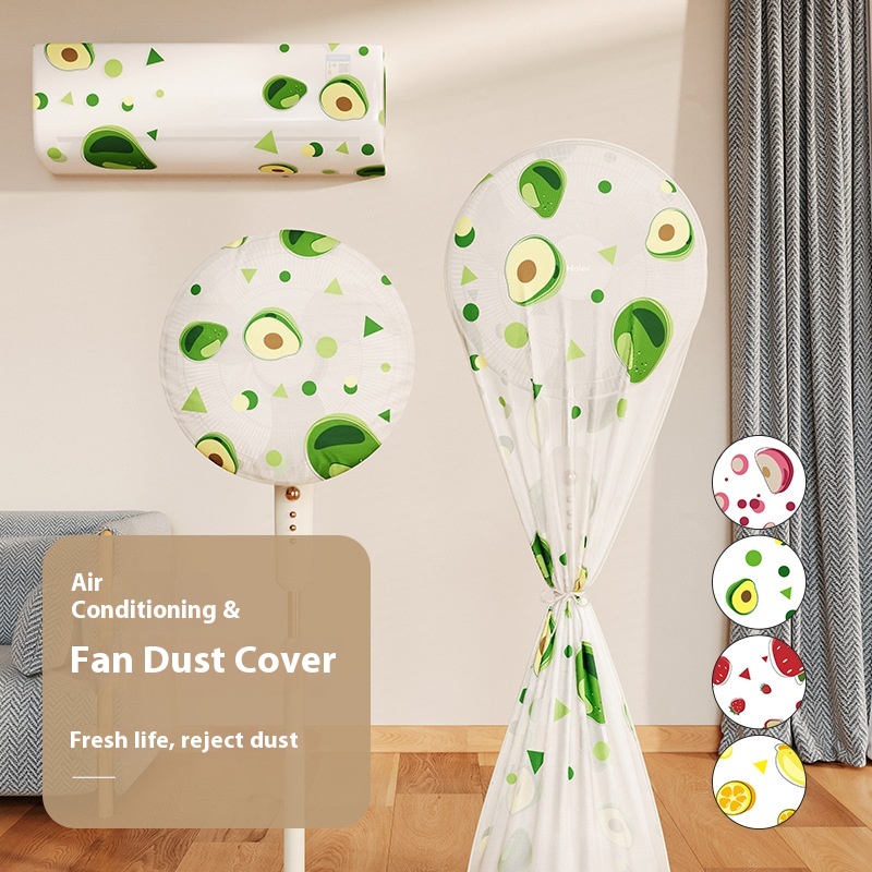 Fan Cover Air Conditioner Cover PEVAHousehold Floor Fan Half-cover Full-cover Dust Cover Air Conditioner Printed Dust Cover