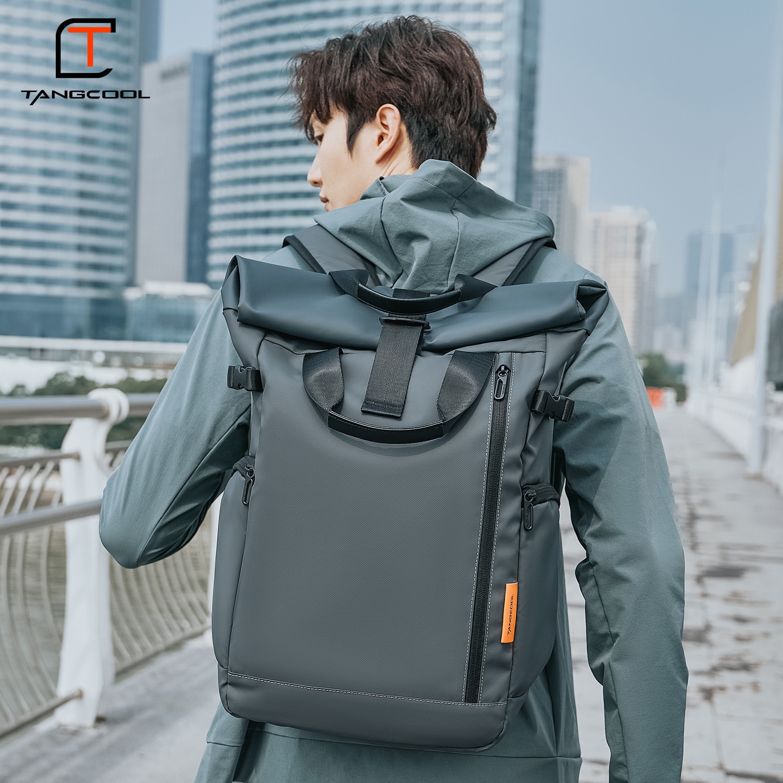 TANGCOOLMen's Backpack Fashion Computer Backpack Men's Casual Student Backpack