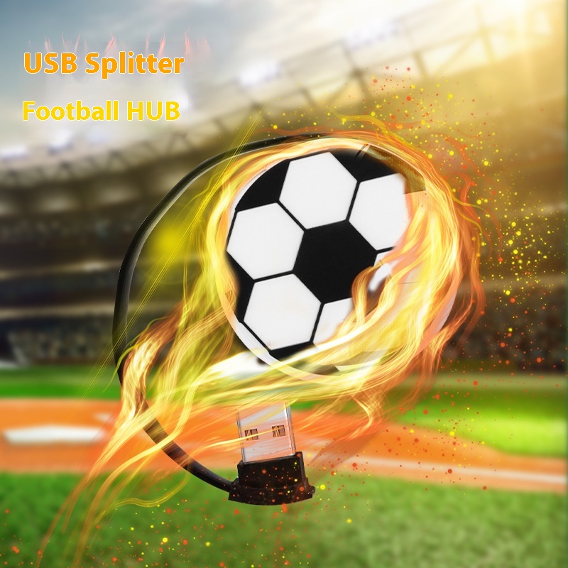 USBHUBCartoon Football Shaped Four-Port Extender4-Port One-Drag Four-Hub USBHUB