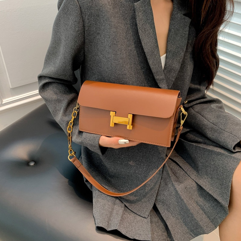 Baigou Luggage Retro Chain Hand-held Small Square Bag Female Fashion Shoulder Messenger Bag