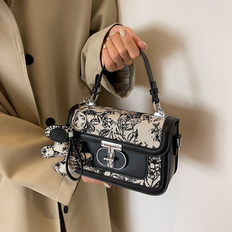 Foreign Trade Stylish Printed Small Square Handbag For Women Autumn Korean Style Fashion Shoulder Messenger Bag