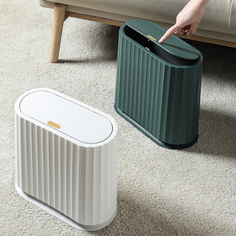 Push-type Trash Can With High Appearance,Large Size For Household Use,Bathroom,Kitchen,Multifunctional,Hotel,Narrow-edge Storage Bin
