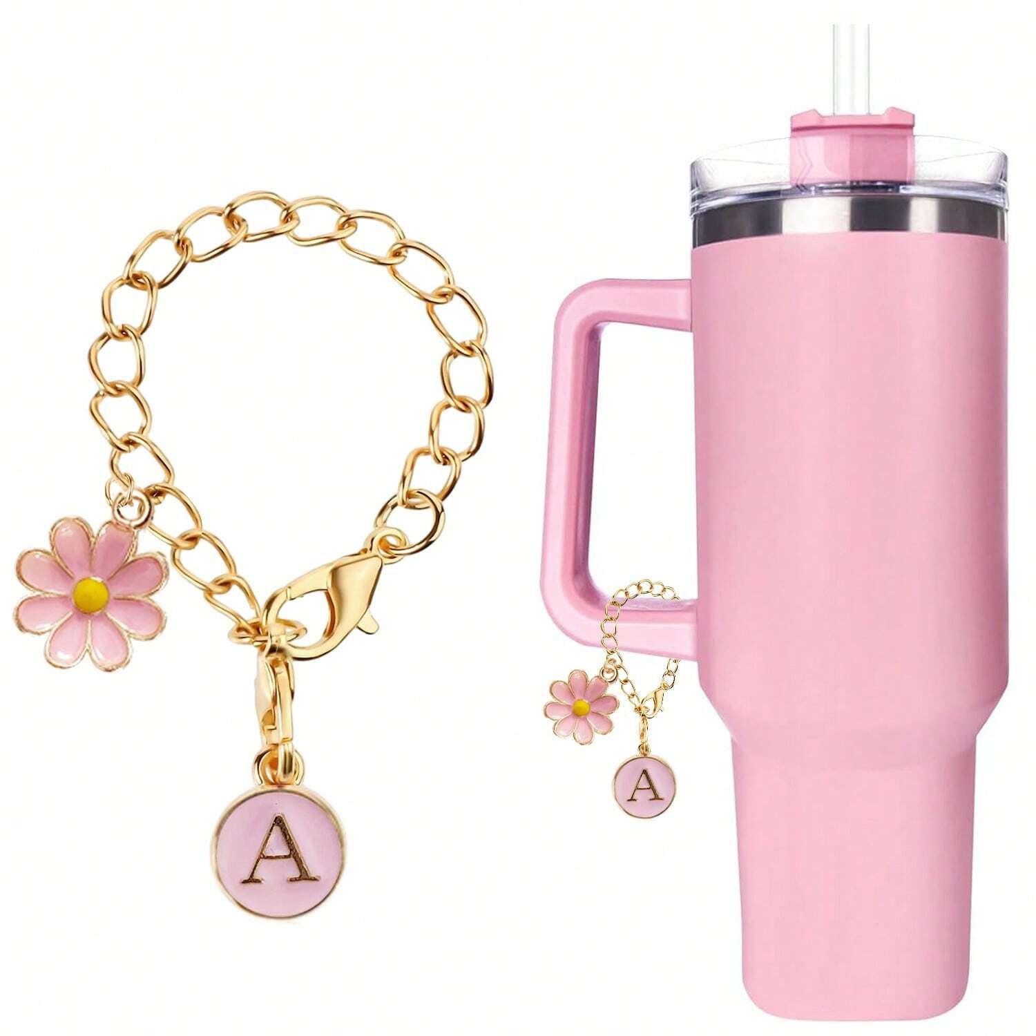 Stanley Alphabet Cup Chain:Modern Cup Nameplate Initial Pendant Accessory