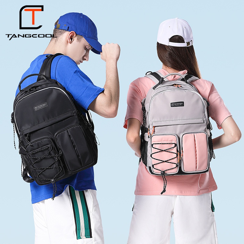 Tangku Backpack Men's Multifunctional Fashion College Student Schoolbag Waterproof Computer Bag Couple Backpack