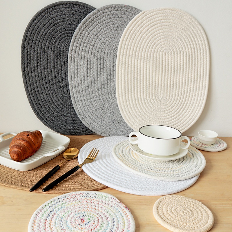 Ulation Pad Japanese Style Home Kitchen Cotton Rope Placemat Dining Table Placemat Coasterulation Pad