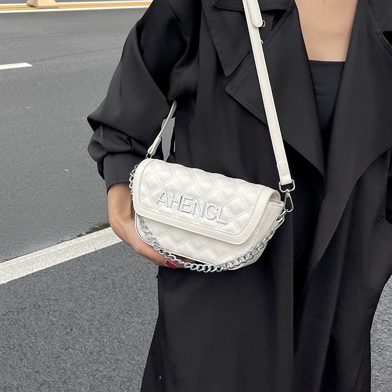 Diamond Embroidery Chain Small Square Bag For Women Autumn Korean Style Fashionable And Stylish High-end Shoulder Messenger Bag