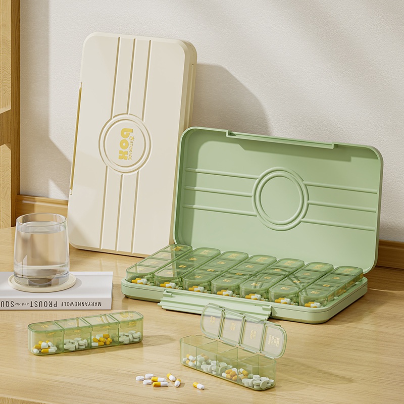 Portable Medicine Box Seven Days Packing AWeek Large Capacity Pills Portable Medicine Box Packing Box Medicine Divider Small Medicine Box